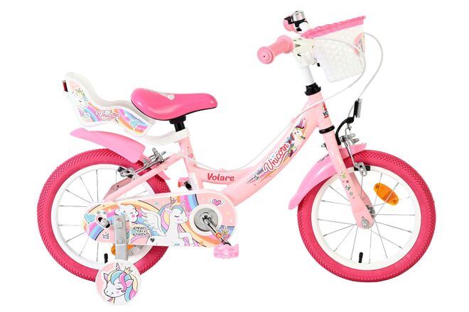 Load image into Gallery viewer, Volare unicorn kinderfiets - meisjes - 14 inch - roze - twee handremmen