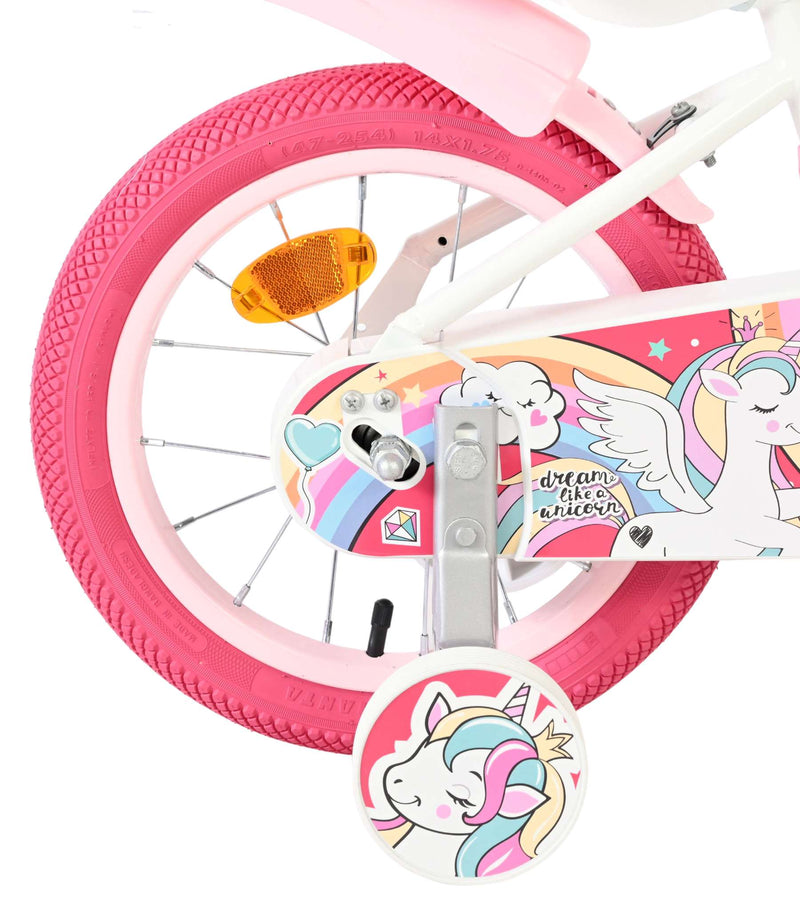 Load image into Gallery viewer, Volare unicorn kinderfiets - meisjes - 14 inch - wit