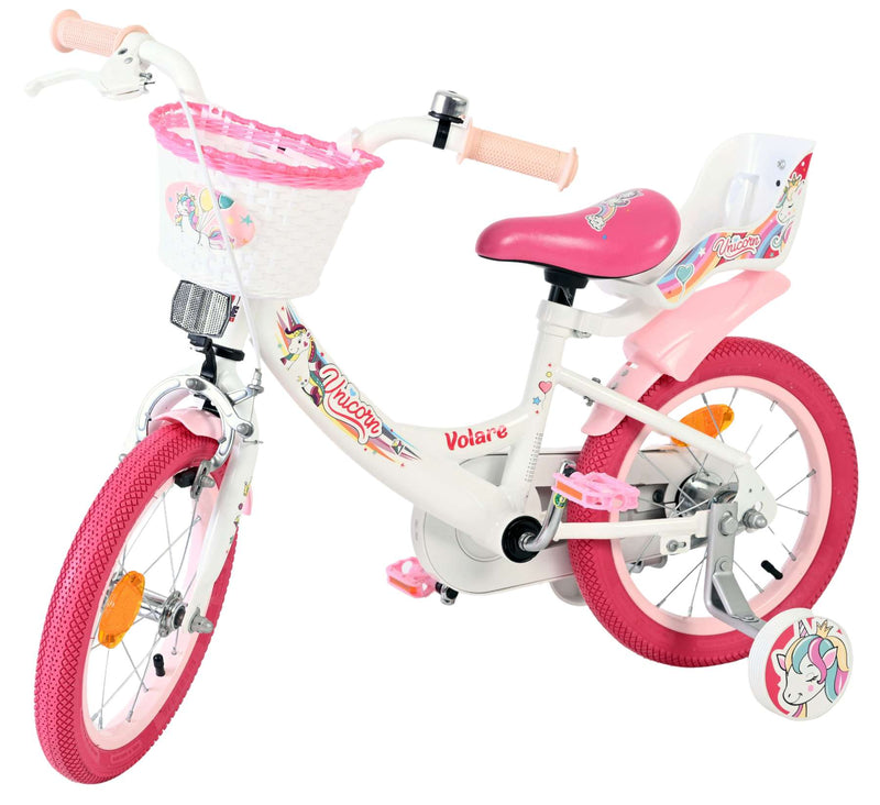 Load image into Gallery viewer, Volare unicorn kinderfiets - meisjes - 14 inch - wit
