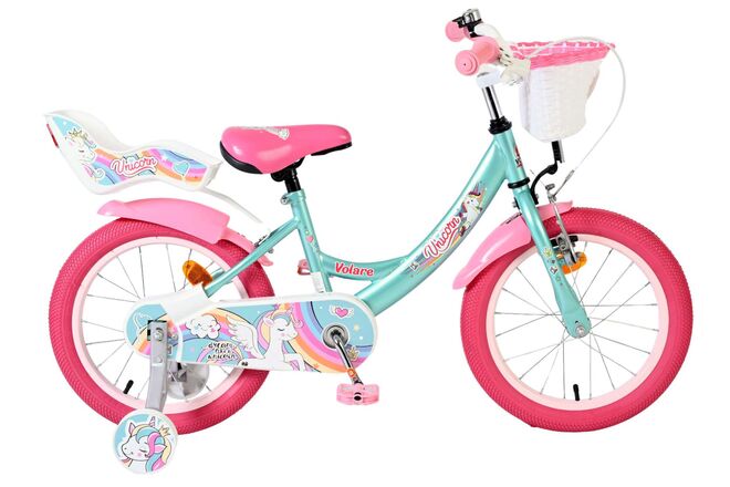 Load image into Gallery viewer, Volare unicorn kinderfiets - meisjes - 16 inch - groen