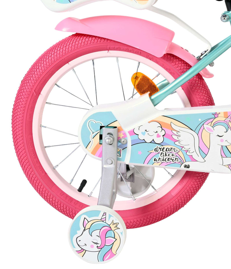 Load image into Gallery viewer, Volare unicorn kinderfiets - meisjes - 16 inch - groen