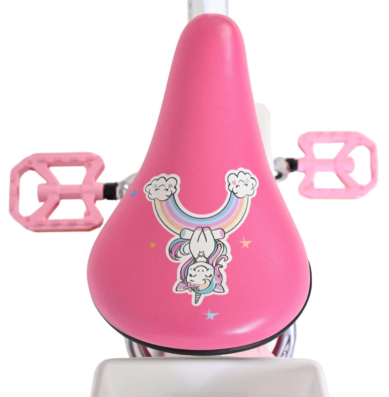 Load image into Gallery viewer, Volare unicorn kinderfiets - meisjes - 16 inch - wit - twee handremmen