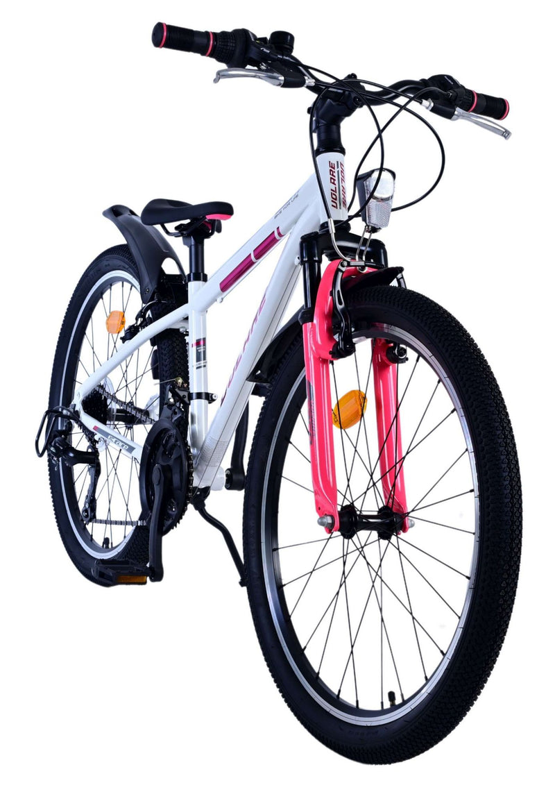 Load image into Gallery viewer, Volare xc race kinderfiets - 24 inch - wit roze - 21 speed