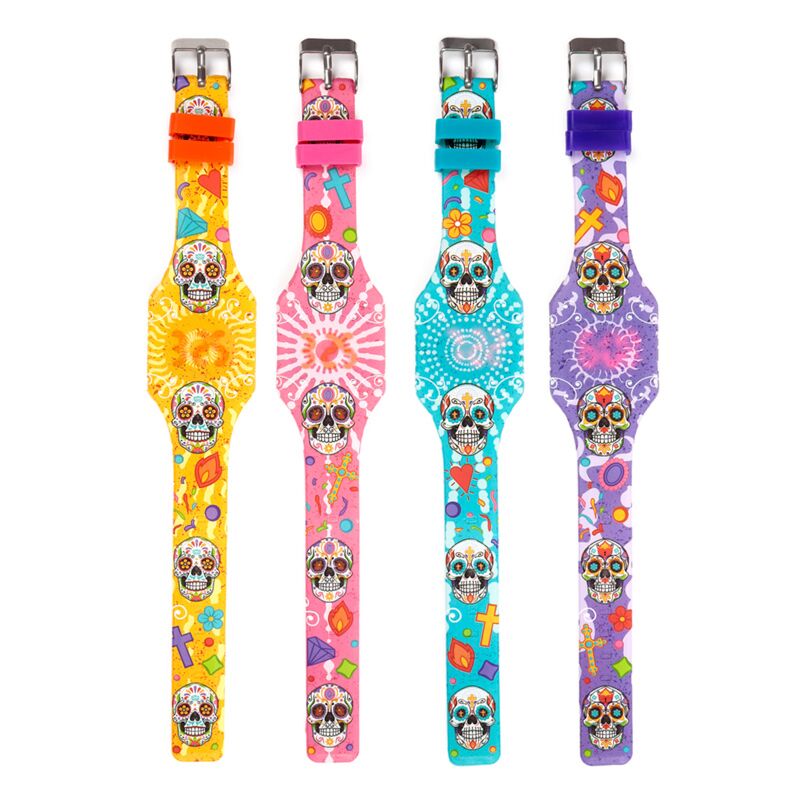 Load image into Gallery viewer, Dia de los muertos digitaal siliconen horloge