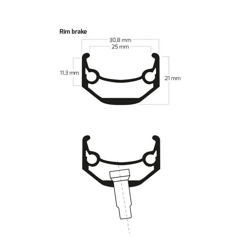 Load image into Gallery viewer, velg Andra 20 inch 36G aluminium 14G zwart