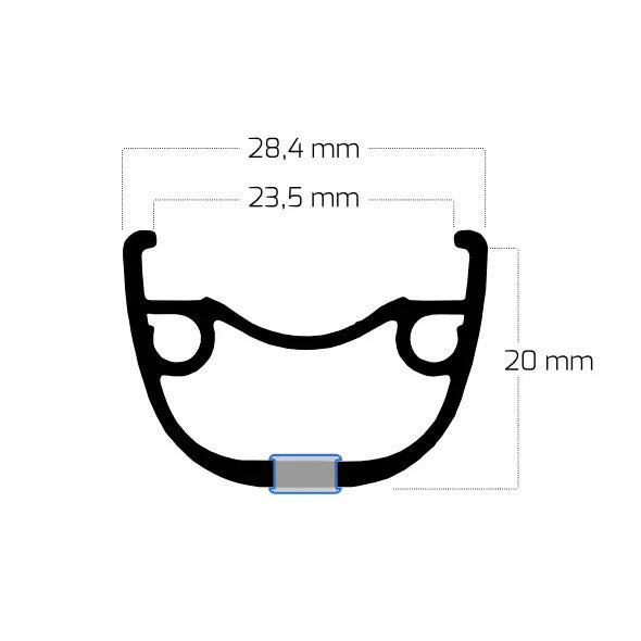 Load image into Gallery viewer, Ryde velg rival 23 27,5 584 32g 14g disc alu zwart