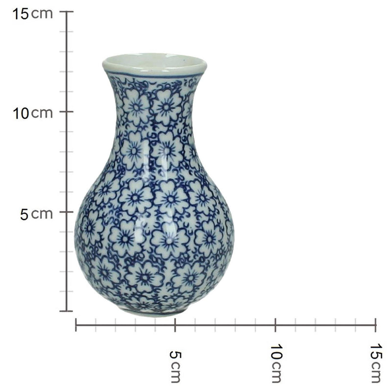 Afbeelding laden in galerijviewer, Kersten vaas aardewerk blue 13x7x7cm