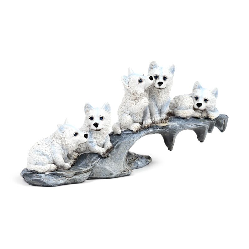 Afbeelding laden in galerijviewer, Wolf puppies spelen op rots