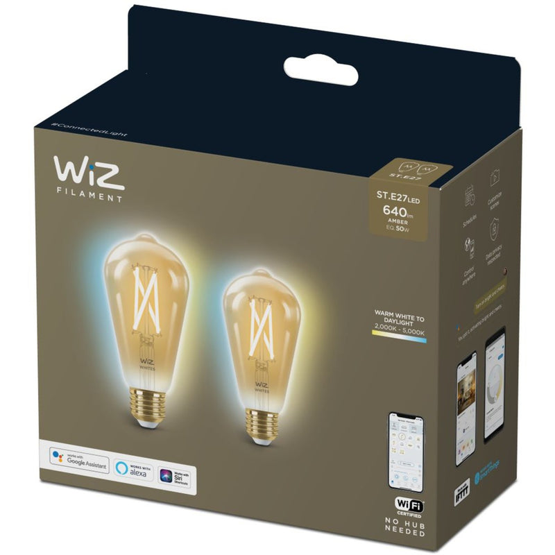 Load image into Gallery viewer, WiZ WiZ Filament amber ST64 E27 x2