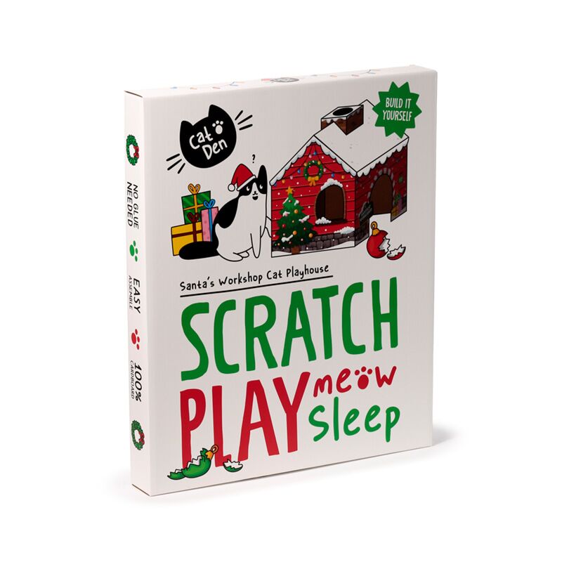 Load image into Gallery viewer, Abi kerstgrot kerstmis 100% karton kat speelhuisje
