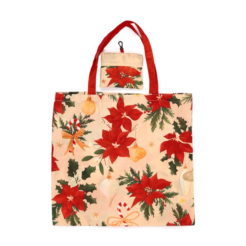 Load image into Gallery viewer, Opvouwbare tas - christmas botanicals kerstster