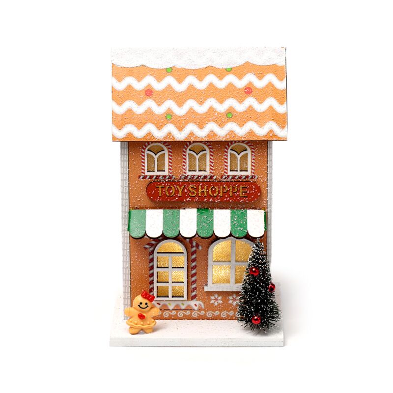 Afbeelding laden in galerijviewer, Gemberbrood speelgoed kerstmis huis led decoratie