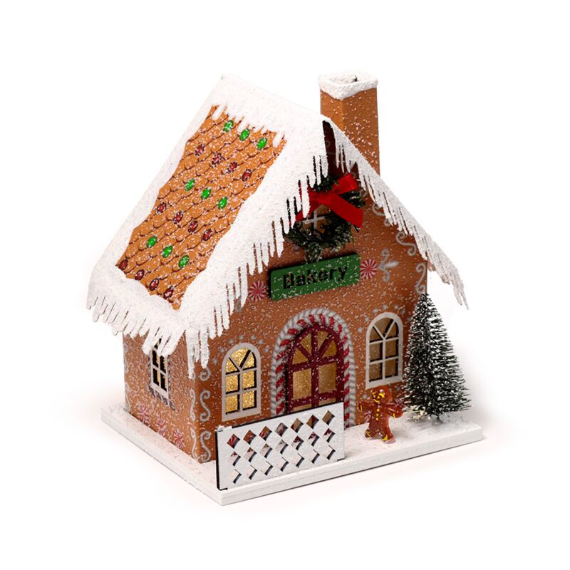 Load image into Gallery viewer, Gemberbrood bakker kerstmis huis led decoratie