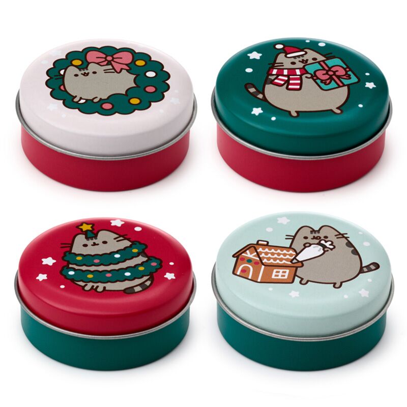 Load image into Gallery viewer, Union kerstmis 2023 pusheen de kat lipbalsem in blik