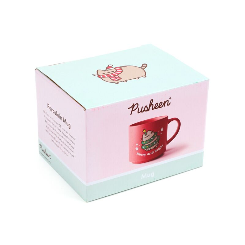 Afbeelding laden in galerijviewer, Kerstmis pusheen de kat grote porselein mok