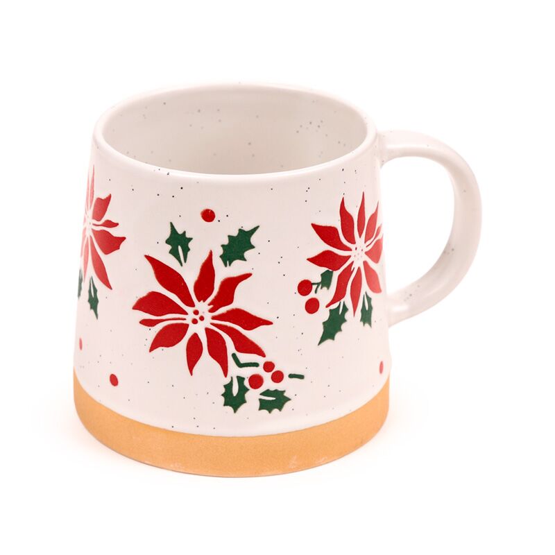 Load image into Gallery viewer, Kerstster plant tapse stoneware mok