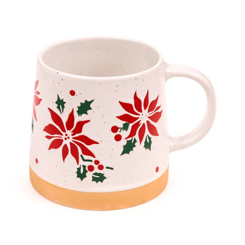 Load image into Gallery viewer, Kerstster plant tapse stoneware mok