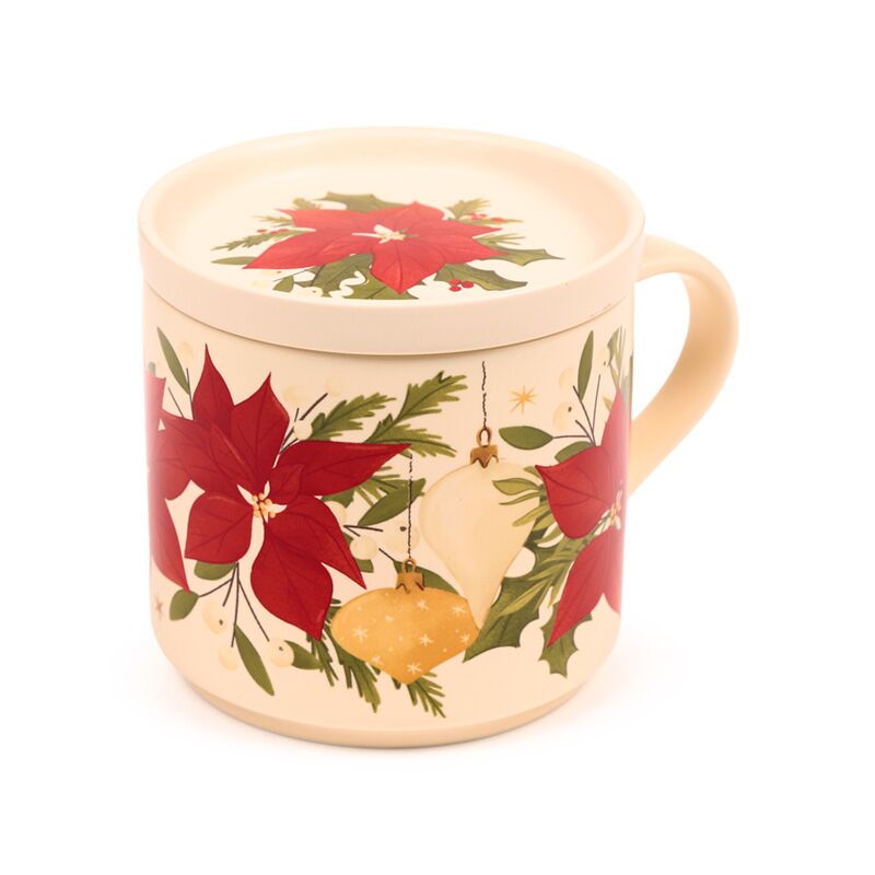 Load image into Gallery viewer, Christmas botanicals porselein mok onderzetter set