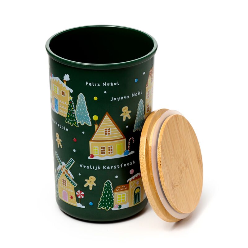 Afbeelding laden in galerijviewer, Kerstmis kerstdorp baker street rpet bamboe voorraadpot