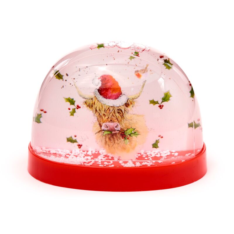Load image into Gallery viewer, Kerstmis jan pashley highland koe large glitter sneeuwbol