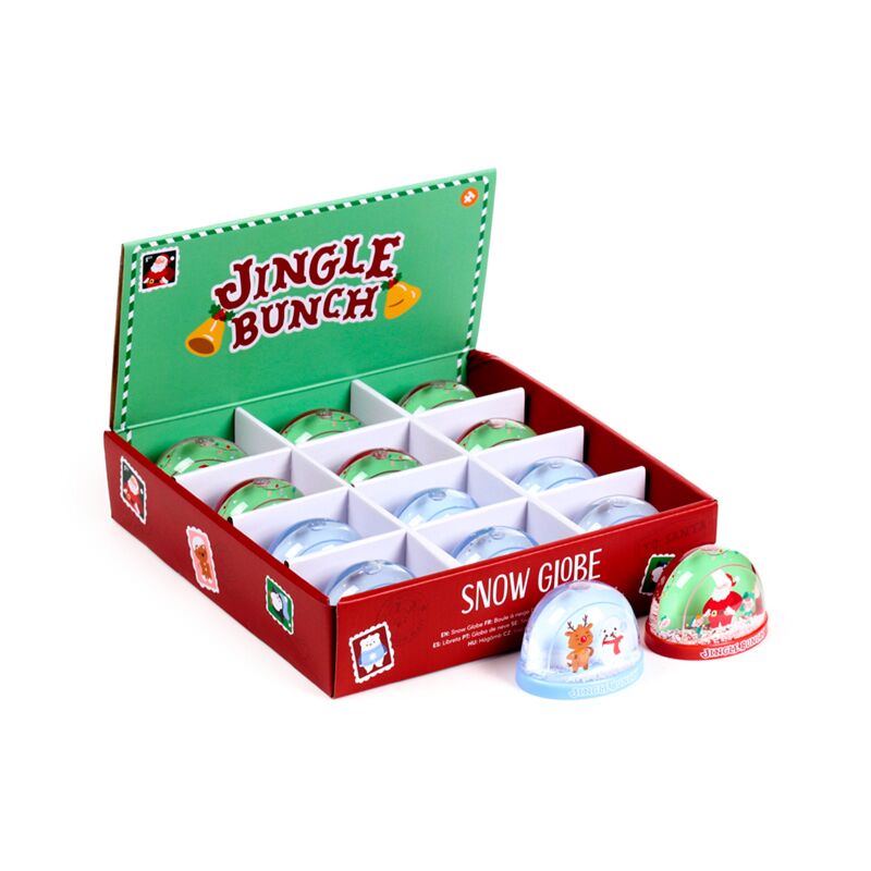 Load image into Gallery viewer, Jingle kerstmis medium glitter sneeuwbol