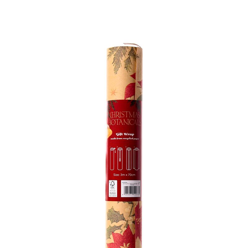 Load image into Gallery viewer, Christmas botanicals 3m cadeaupapier rol