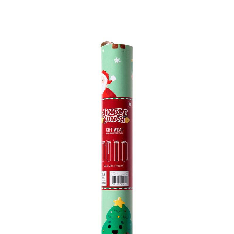 Afbeelding laden in galerijviewer, Jingle kerstmis 3m cadeaupapier rol