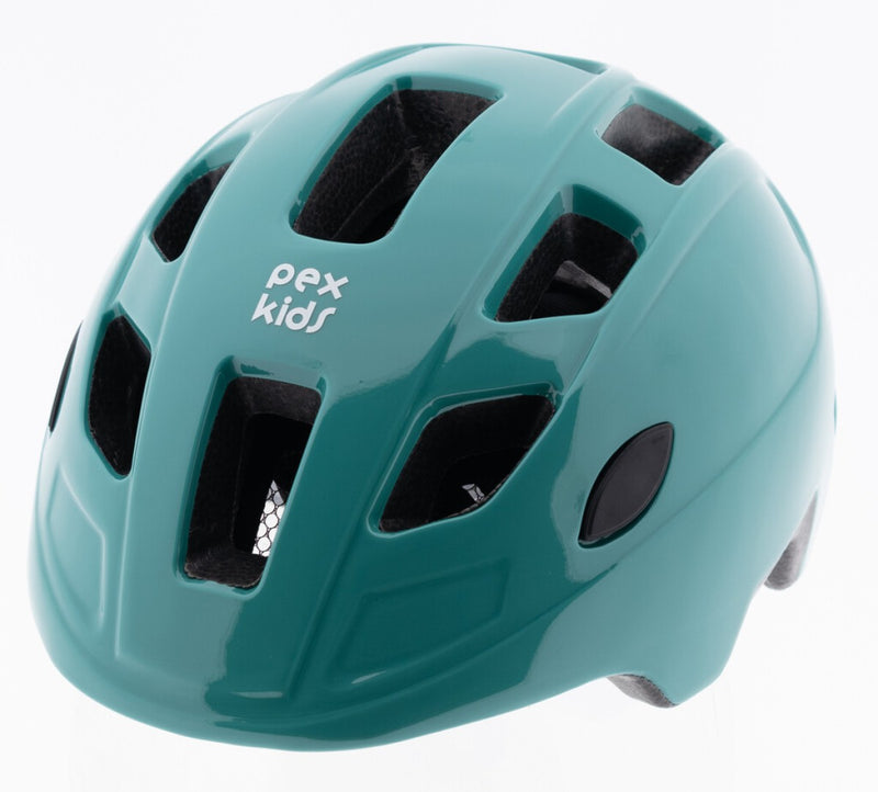 Afbeelding laden in galerijviewer, Pexkids kinderhelm in-mold 48-52cm turquoise