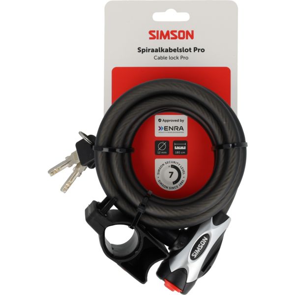 Afbeelding laden in galerijviewer, Simson spiraalkabelslot pro size xxl - 12mm x 180cm