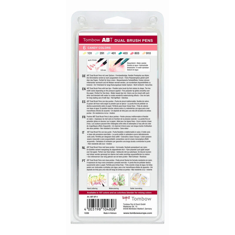 Load image into Gallery viewer, Tombow • abt dual brush pen set candy kleuren 6pcs