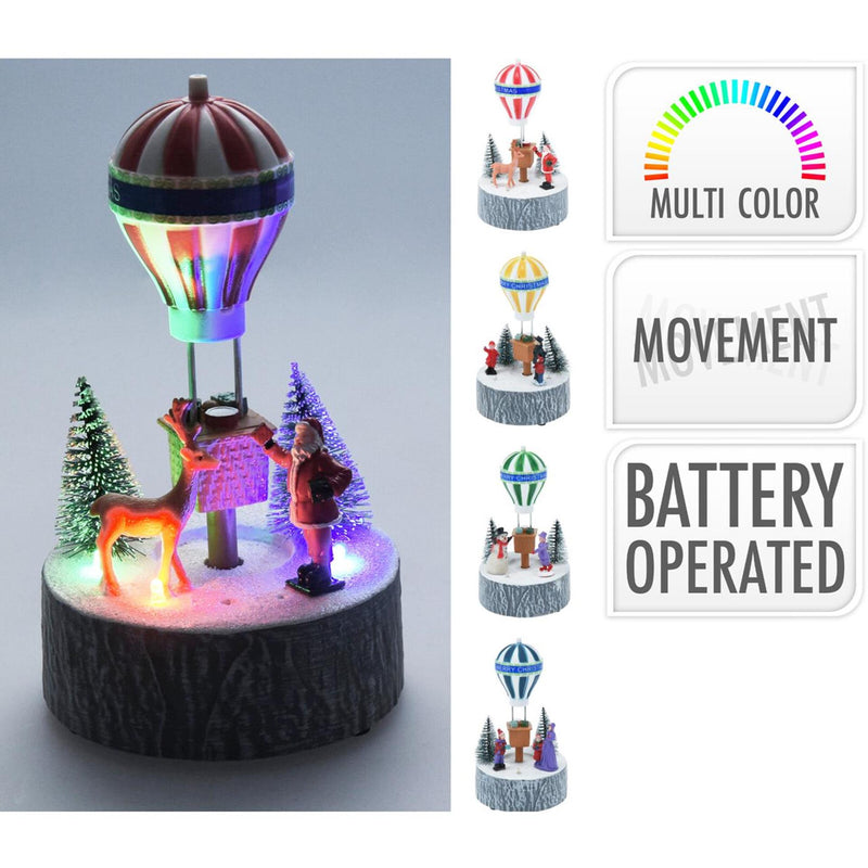 Load image into Gallery viewer, Home styling kersttafereel led 17cm 4 assorti
