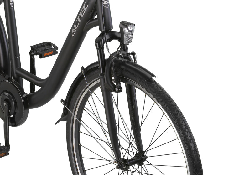 Load image into Gallery viewer, Altec verona 28 inch 52 cm dames 7v v-brakes matzwart