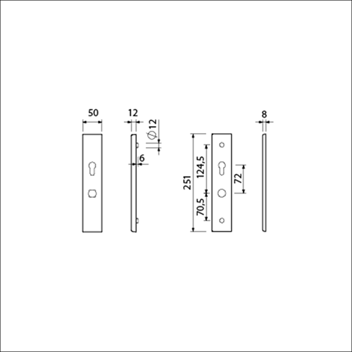 Afbeelding laden in galerijviewer, Ami veiligheidsbeslag 251 50 buiten en binnen f1 profielcilinder 72 omkeer 2gts deurdikte 38 42 mm - 803163