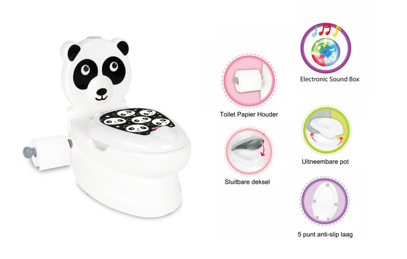 Load image into Gallery viewer, Pilsan Panda educatief plaspotje wit zwart