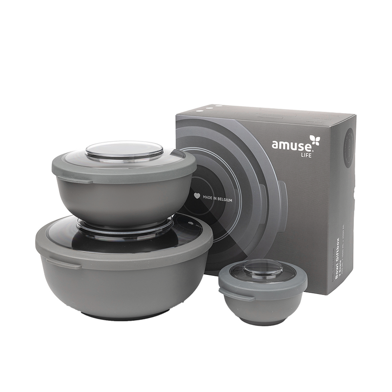 Load image into Gallery viewer, Amuse life bowlset grijs 6-delig