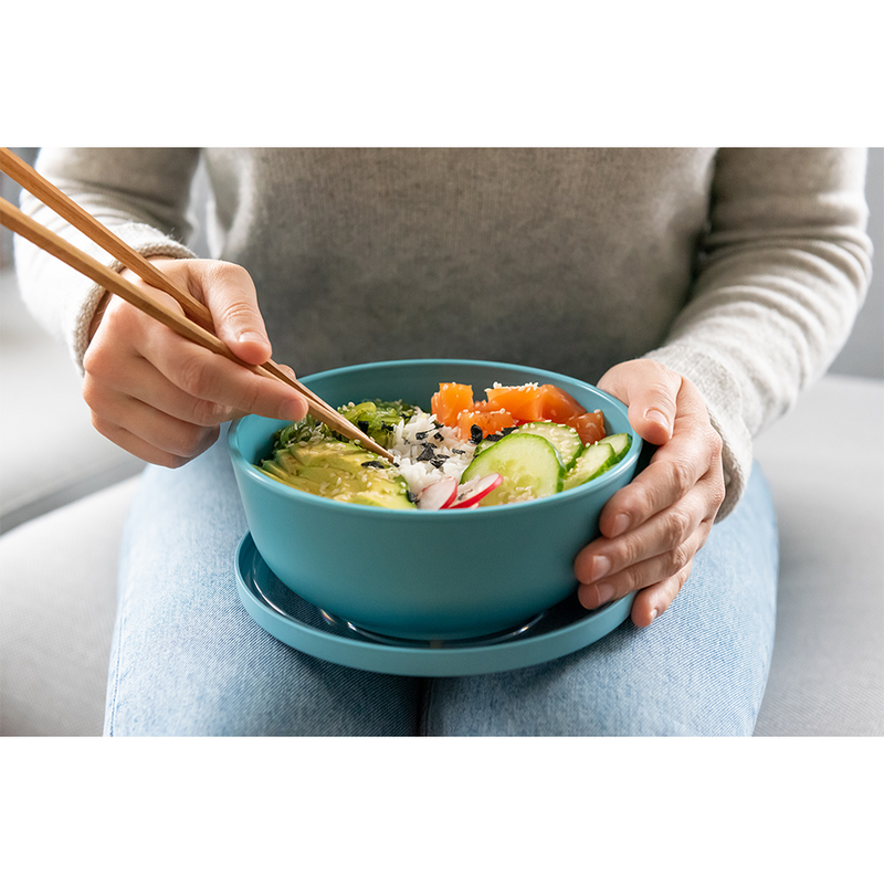 Load image into Gallery viewer, Amuse life lunch bowl met deksel blauw 1000ml