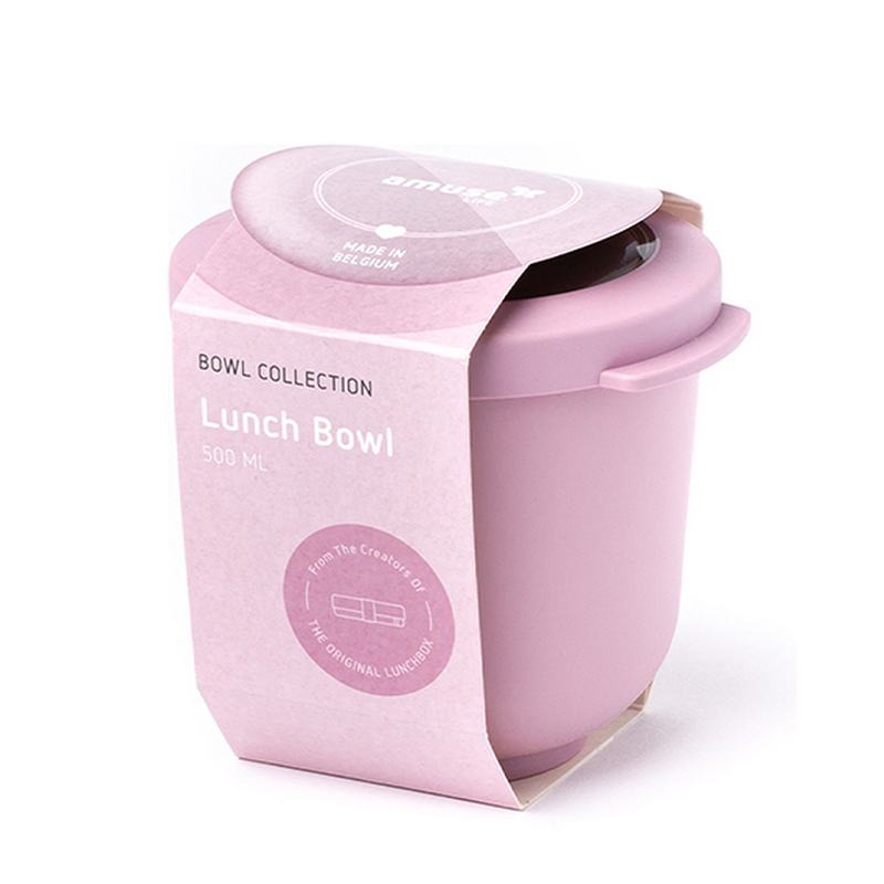 Load image into Gallery viewer, Amuse life lunch bowl met deksel roze 500ml