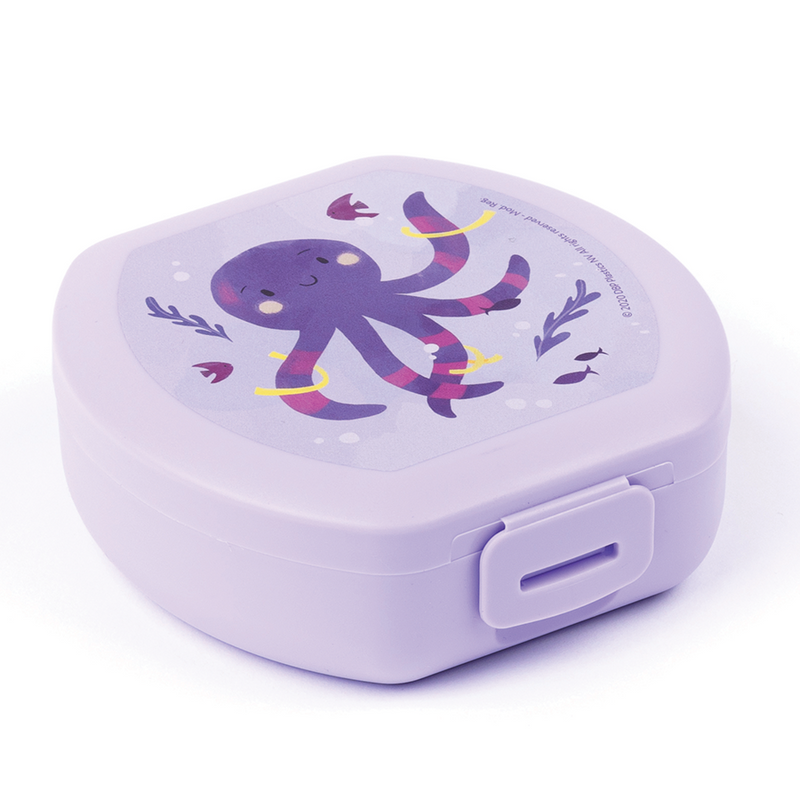 Load image into Gallery viewer, Amuse snackbox small rond paars octopus