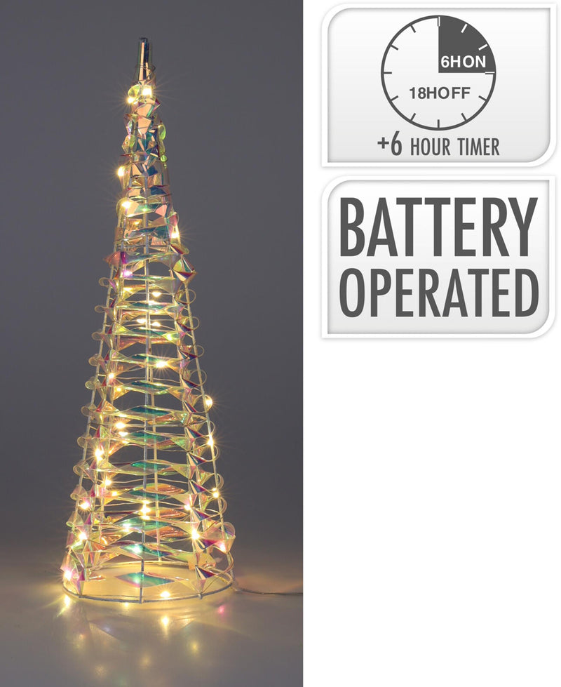 Afbeelding laden in galerijviewer, Home styling kegel 40cm regenboog micro led met timer