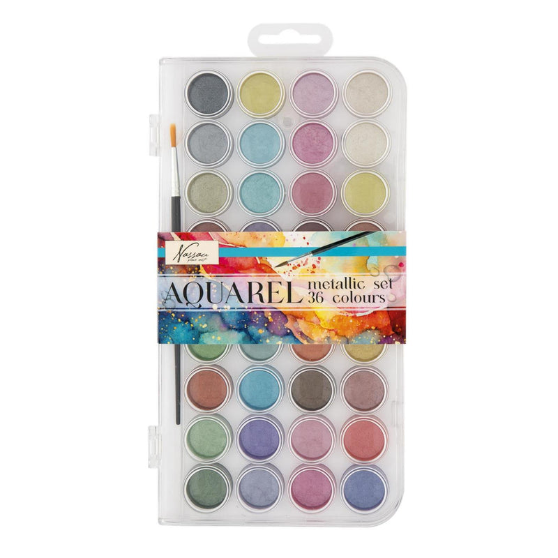 Afbeelding laden in galerijviewer, Moxy nassau aquarel verfset metallic