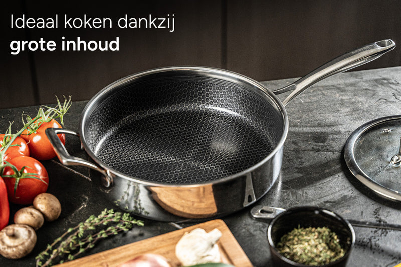 Load image into Gallery viewer, Arbaer hapjespan inductie ø 28 cm met honingraat anti-aanbaklaag