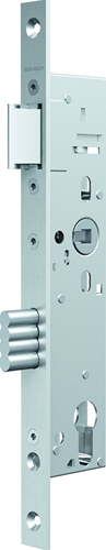 Afbeelding laden in galerijviewer, Assa abloy n1500 deurslot | dm40mm | pc 92mm | krukgat 8mm | voorplaat rvs 24x270mm rechthoekig | zamac vernikkelde dagschoot | dr 1+3 2+4 - 10049531