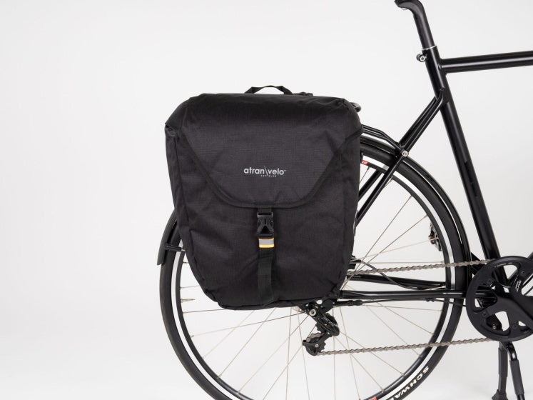Load image into Gallery viewer, Atran velo Zap Enkele Fietstas Met AVS Adapter 25L Zwart
