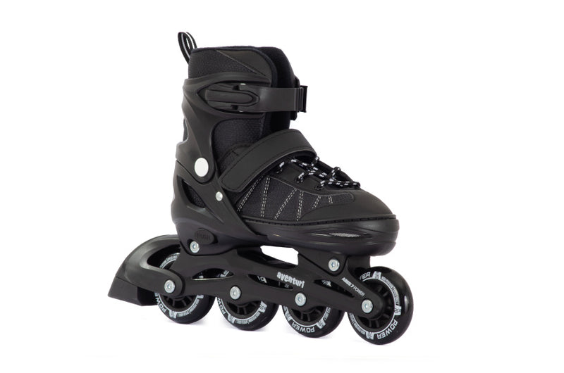 Load image into Gallery viewer, Aventuri verstelbare inline skates semi-softboot zwart maat 34-37 (m)