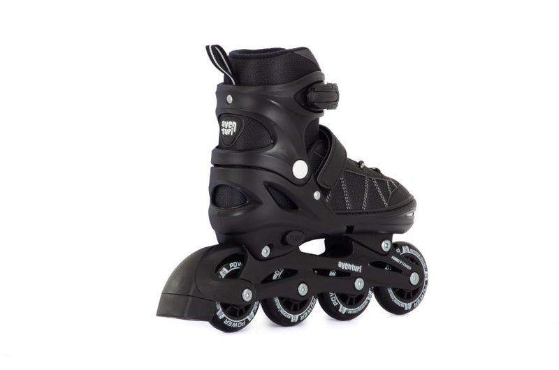 Load image into Gallery viewer, Aventuri verstelbare inline skates semi-softboot zwart maat 34-37 (m)