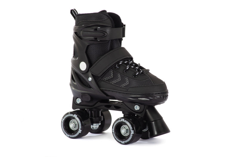 Load image into Gallery viewer, Aventuri verstelbare rolschaatsen semi-softboot zwart maat 31-34 (s)