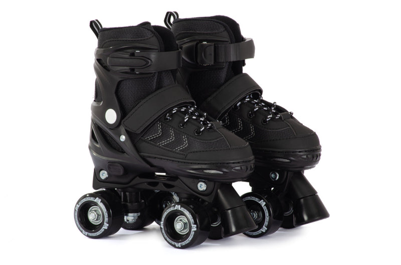 Load image into Gallery viewer, Aventuri verstelbare rolschaatsen semi-softboot zwart maat 35-38 (m)