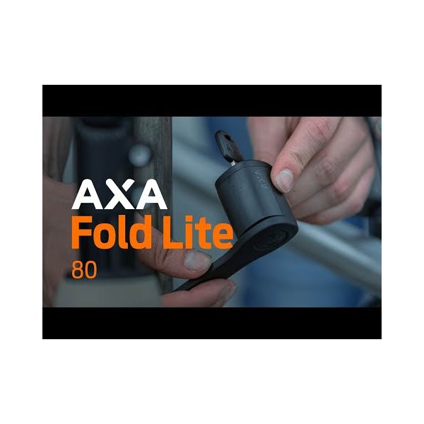 Load image into Gallery viewer, Axa vouwslot fold 80 lite duo pack met gelijksluitende sleutels - zwart