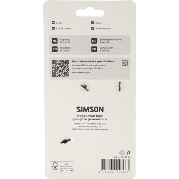 Load image into Gallery viewer, Simson koplamp aurora b-line 5s