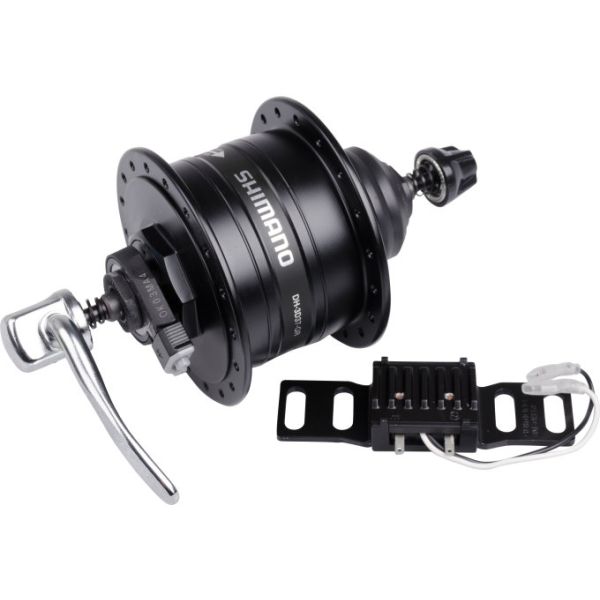 Load image into Gallery viewer, Shimano dynamonaaf hd-3d37 3 watt - 32 gaats - center lock - snelspanner - zwart